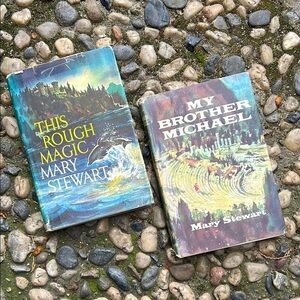 Vintage 60s Mary Stewart This Rough Magic & My Brother Michael Hardback Books